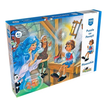 Puzzle cu Povesti - Pinocchio, 100 de piese Puzzle cu Povesti - Pinocchio, 100 de piese