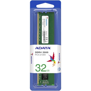 Memorie ADATA Premier, 32GB DDR4, 2666 MHz, CL19 Memorie ADATA Premier, 32GB DDR4, 2666 MHz, CL19