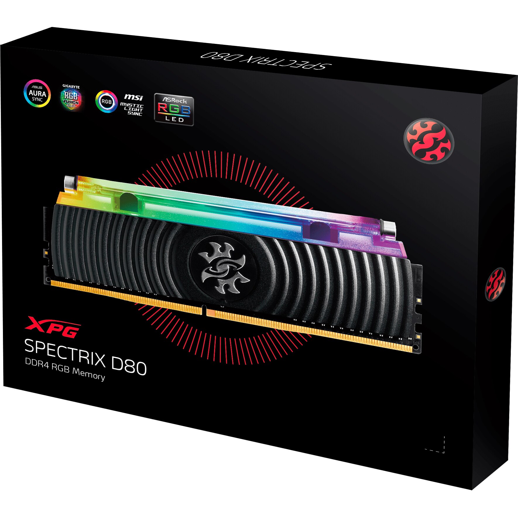 Memorie ADATA XPG Spectrix D80 RGB, Liquid, 8GB (1x8GB) DDR4