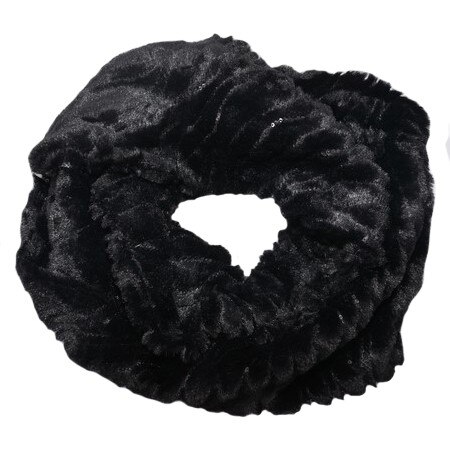 Fular dama, Dave circular din blanita cu inserti de paiete , D&J Exclussive, negru