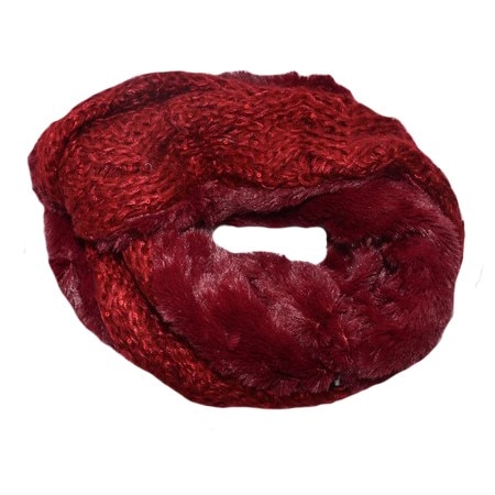 Fular dama, Eve circular din tricot, blanita , paiete , D&J Exclussive, marsala
