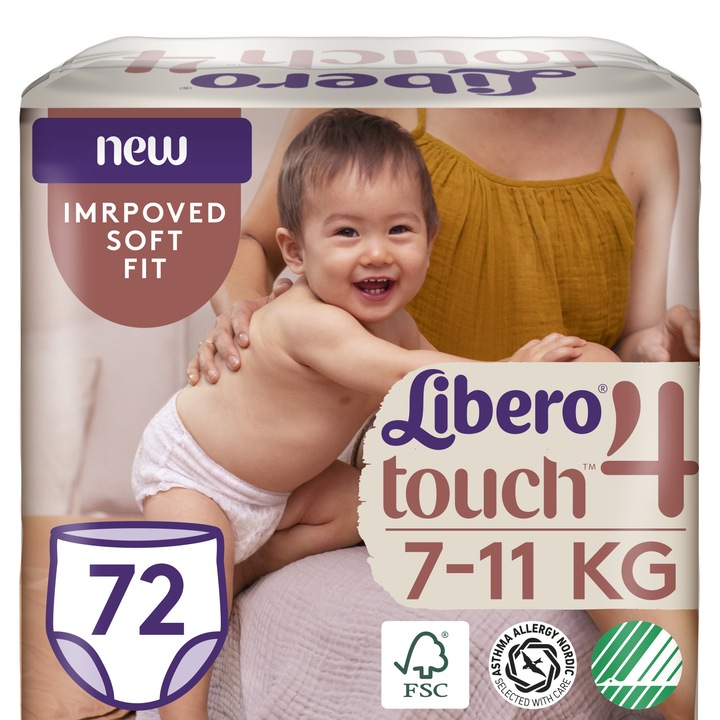 Libero Touch 4 bugyipelenka, 7-11 kg, 2x36 db