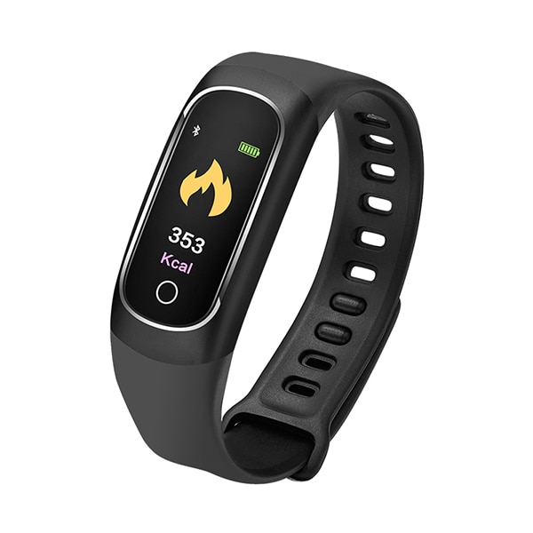 Bratara fitness smart, FitGo, WF 12 IP67, impermeabil, negru