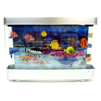 Veioza decorativa cu pesti, gri, 27 cm Veioza decorativa cu pesti, gri, 27 cm