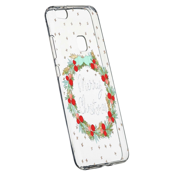 Коледен предпазен калъф за Huawei P10 Lite, устойчив на износване, противоплъзгащ се, премиум силикон, 312