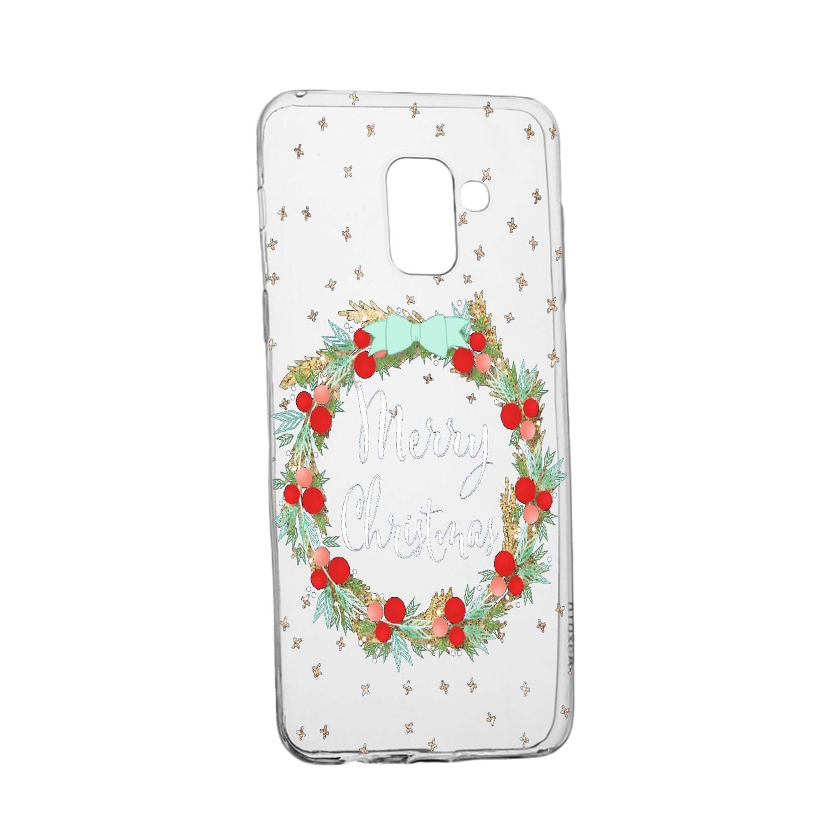 Husa de protectie Craciun, Christmas pentru Samsung Galaxy A8 2018 Plus, rezistenta la uzura, anti-alunecare, din silicon Premium, 312