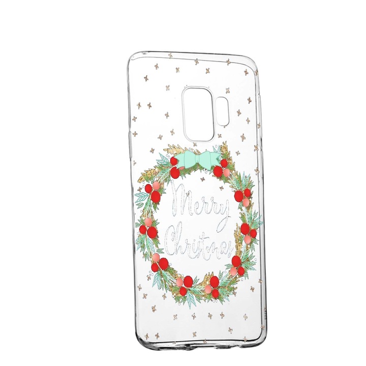 Husa de protectie Craciun, Christmas pentru Samsung Galaxy S9, rezistenta la uzura, anti-alunecare, din silicon Premium, 312