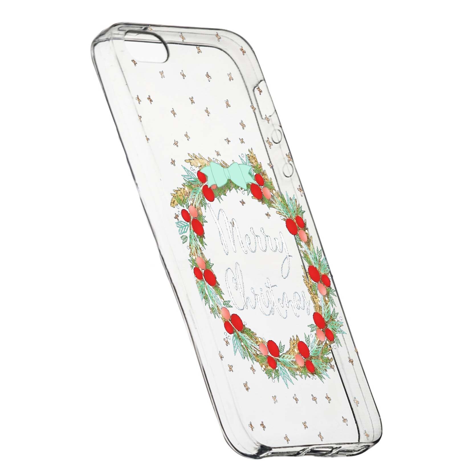 Husa de protectie Craciun, Christmas pentru Apple iPhone 5 / 5S / SE, rezistenta la uzura, anti-alunecare, din silicon Premium, 312
