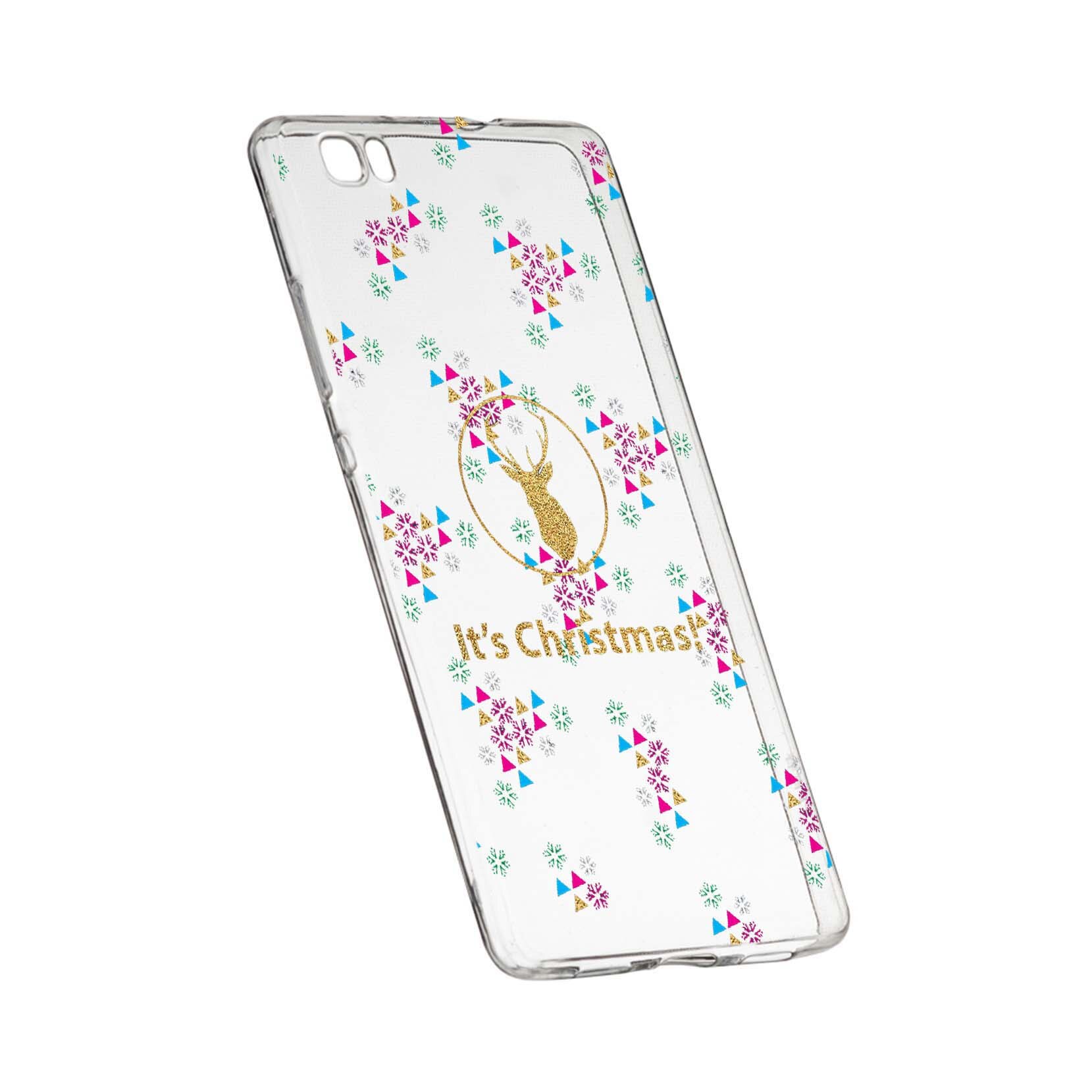 Husa de protectie Craciun, Christmas pentru Huawei P8 Lite, rezistenta la uzura, anti-alunecare, din silicon Premium, 313