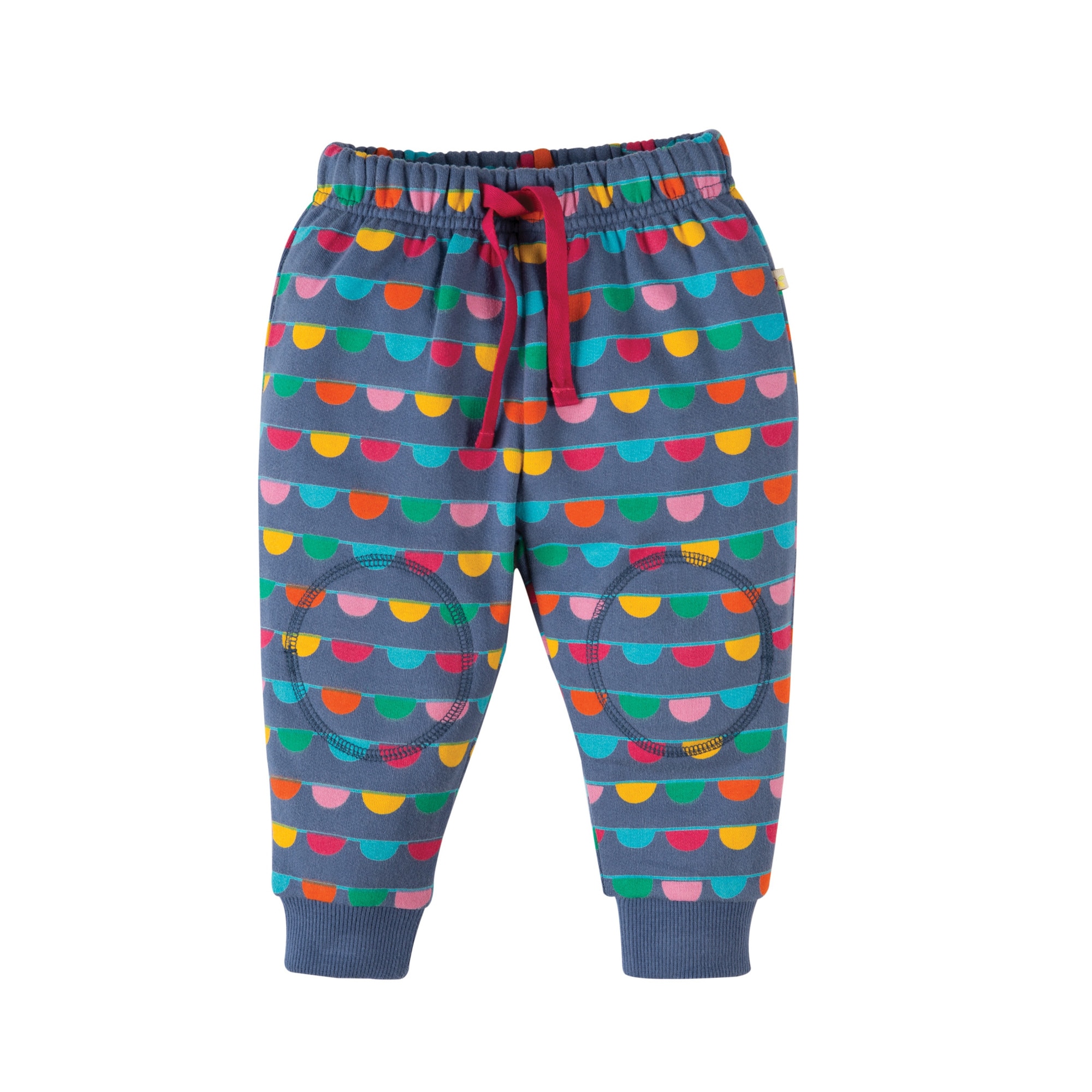 Pantaloni cu semicercuri multicolore, bumbac organic, bebe