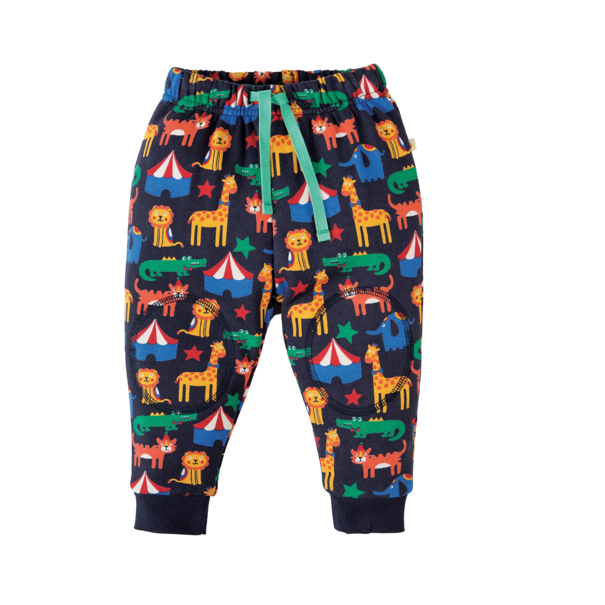 Pantaloni “Parada animalelor”, bumbac organic, multicolor, bebe