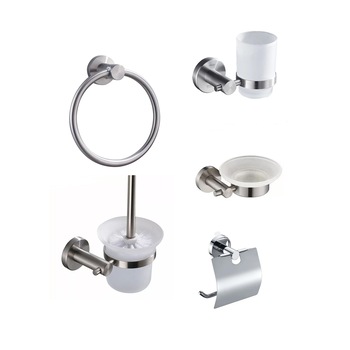 Set cinci piese , accesorii baie inox satinat TRENDY S Set cinci piese , accesorii baie inox satinat TRENDY S
