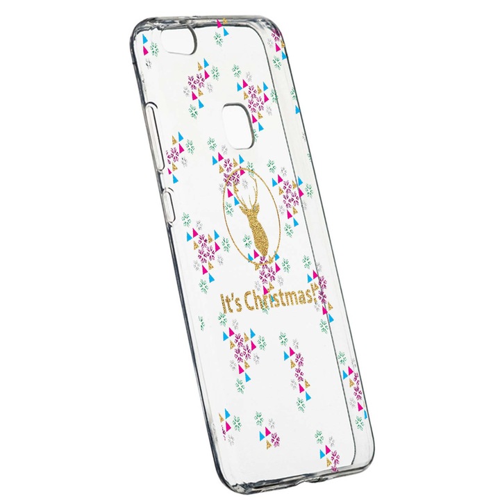 Коледен предпазен калъф за Huawei P10 Lite, устойчив на износване, противоплъзгащ се, премиум силикон, 313