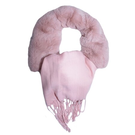 Esarfa Beatrice 2 in 1 cu insertii de blanita ,D&J Exclussive,roz