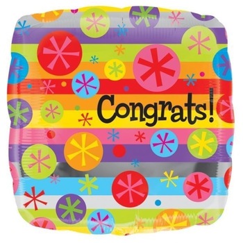 Balon folie 45 cm Congrats- felicitari, 1 bucata Balon folie 45 cm Congrats- felicitari, 1 bucata