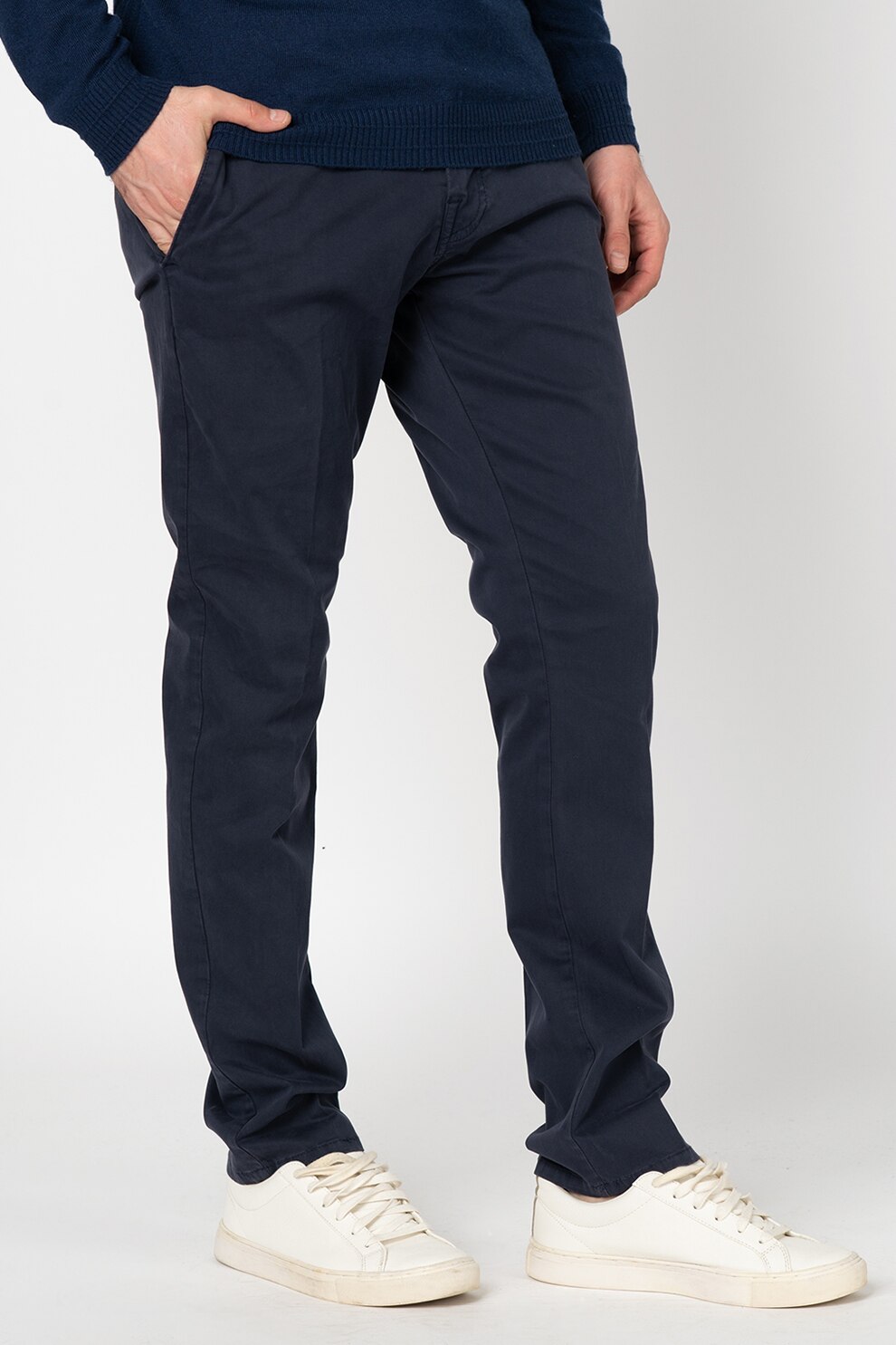 GUESS JEANS, Pantaloni chino super skinny Daniel, Albastru marin, W31-L34