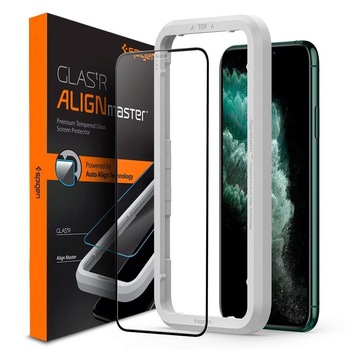Folie de protectie Spigen AlignMaster FC pentru iPhone 11 Pro (5.8 Folie de protectie Spigen AlignMaster FC pentru iPhone 11 Pro (5.8