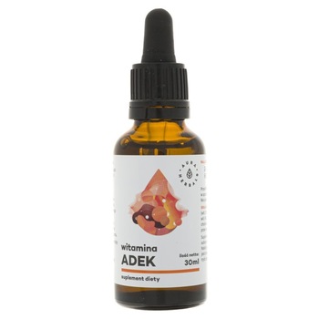 Supliment alimentar Aura Herbals Vitamina A + D3 + E + K2 mk7 - 30 ml Supliment alimentar Aura Herbals Vitamina A + D3 + E + K2 mk7 - 30 ml