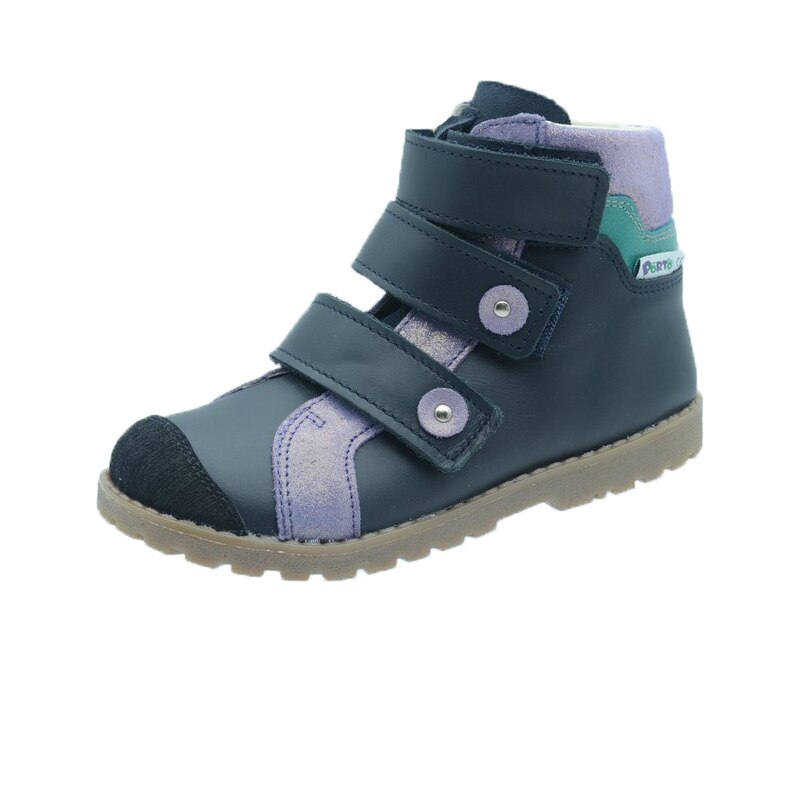 Ghete ortopedice din piele pentru fetite Mrugala 5200M1, Bleumarin