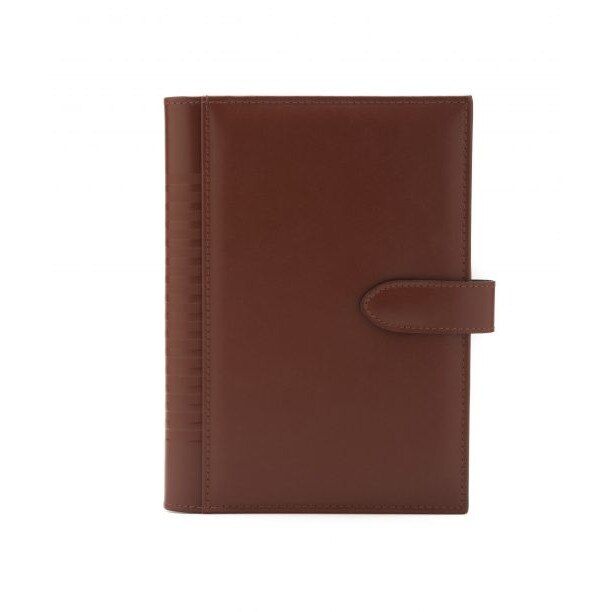 Agenda Super Lux Piele Naturala, 17x24 cm, brown, nedatata