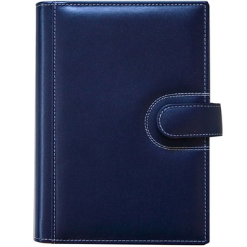 Agenda Super Lux Piele Naturala, albastra, 17x24 cm, nedatata Agenda Super Lux Piele Naturala, albastra, 17x24 cm, nedatata