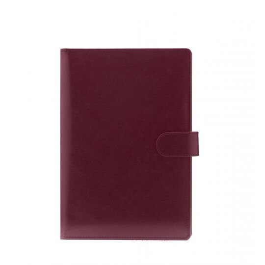 Agenda Super Lux Piele Naturala, 17x24 cm, bordeaux, nedatata