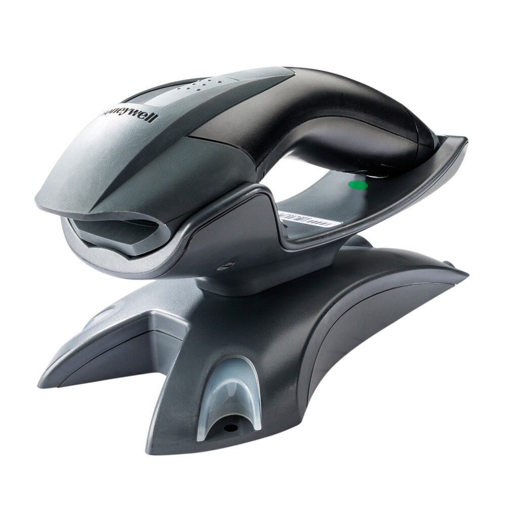Cititor coduri de bare Honeywell Voyager 1202GBT KIT, fara fir, 1D, USB, IP42, cu stand