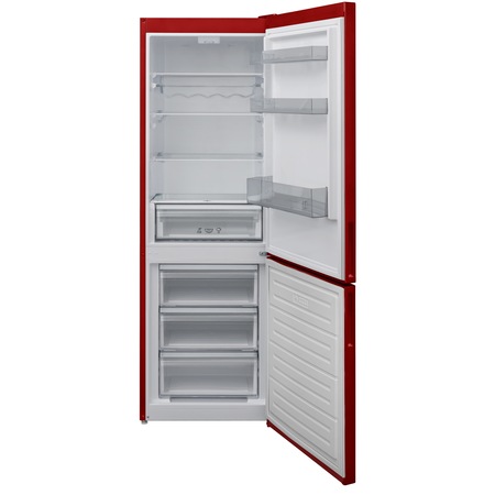 Combina frigorifica Siltal Primo IHMC33RN, 341 l, Clasa F Less Frost, Raft vinuri, H 186 cm, Rosu