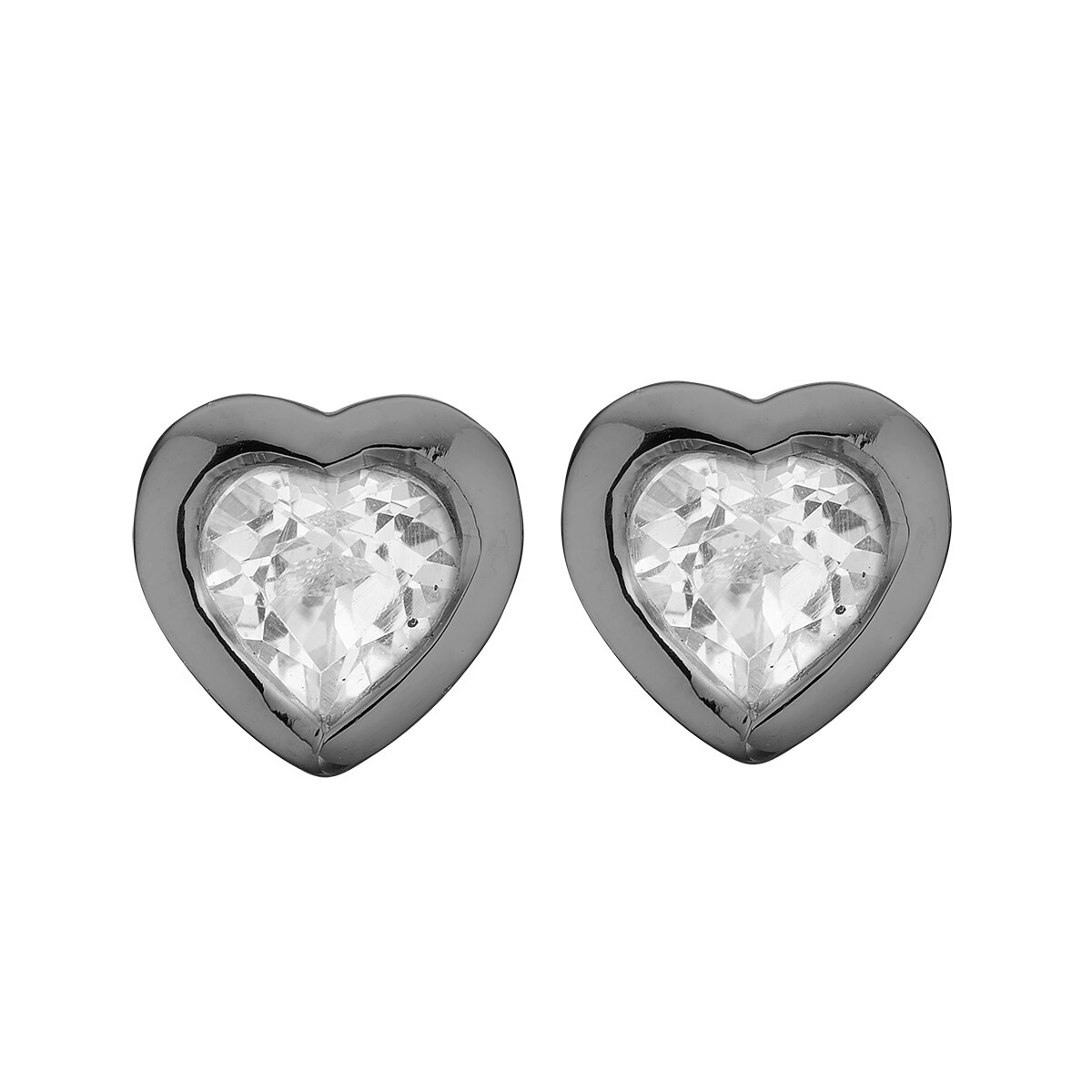 Cercei Topaz Hearts, Argint 925, cu ruteniu