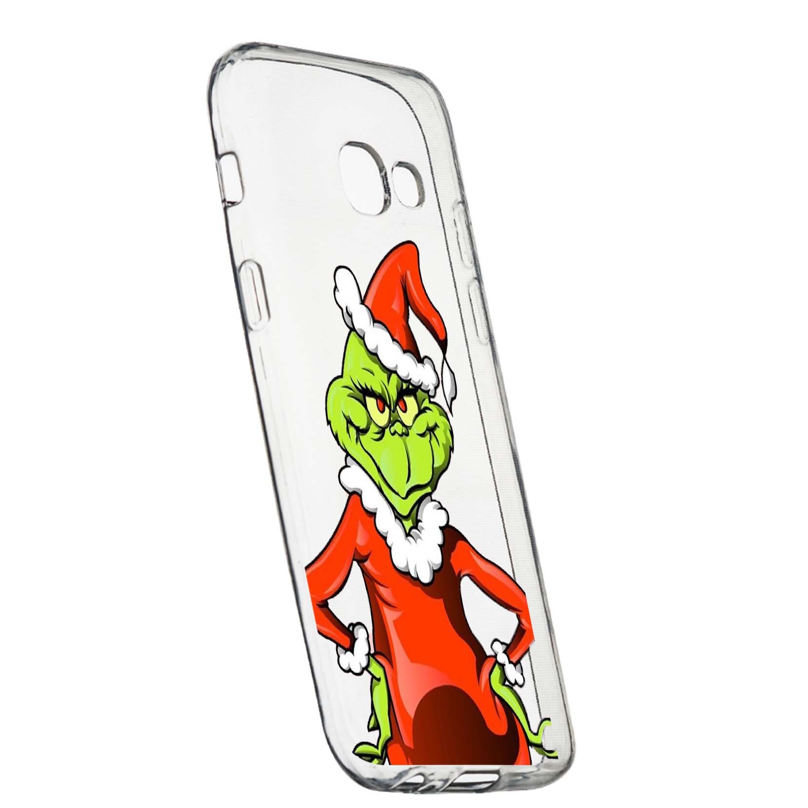 Husa de protectie Craciun, Christmas, Grinch pentru Samsung Galaxy J4 Plus 2018, rezistenta la uzura, anti-alunecare, din silicon Premium, 322