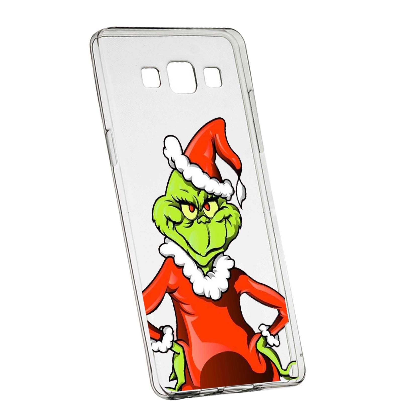 Husa de protectie Craciun, Christmas, Grinch pentru Samsung Galaxy A3, rezistenta la uzura, anti-alunecare, din silicon Premium, 322