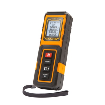 Telemetru cu laser Handy, Class 2, 635 nm, max 1 mW, IP43, 2xAA, 40m Telemetru cu laser Handy, Class 2, 635 nm, max 1 mW, IP43, 2xAA, 40m