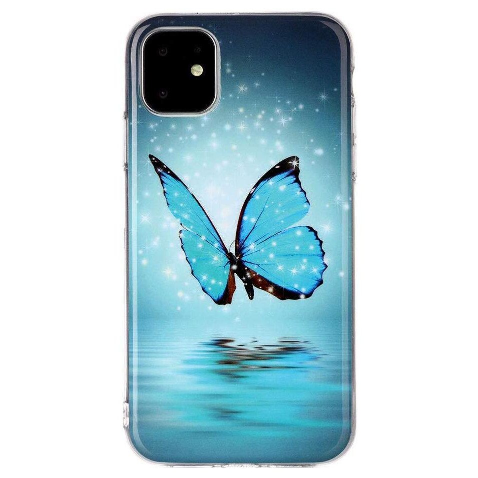 Husa silicon Apple iPhone 11 model Model Butterfly, Fosforescent, Antisoc, TPU, Viceversa Multicolor