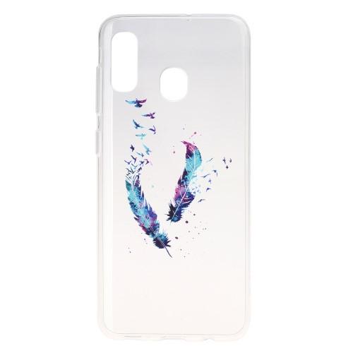 Husa silicon Samsung Galaxy A20e model Model Feathers, Antisoc, TPU, Viceversa Multicolor