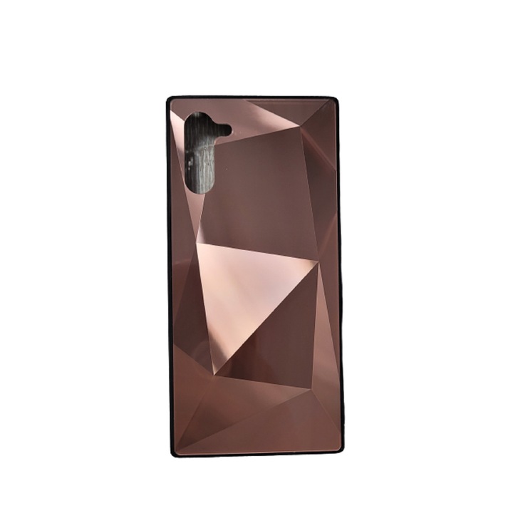 A Samsung Galaxy Note 10, barna telefonnal kompatibilis gyémánt textúrájú tükörborítás