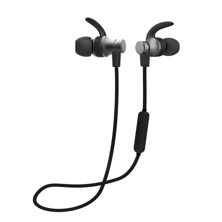 Casti wireless bluetooth, KINSI, Calitate sunet HIFI, Afisaj LED, Stereo bilateral, IPX5, ENC, Bluetooth 5.3, Alb