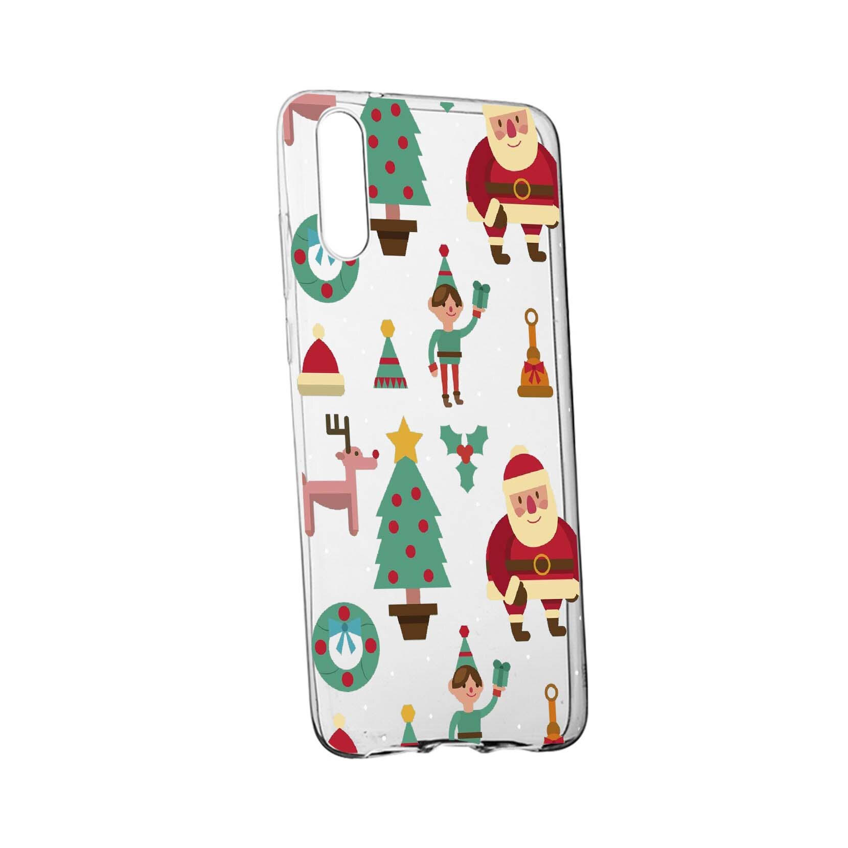 Husa de protectie Craciun, Christmas pentru Samsung Galaxy A7 2018, rezistenta la uzura, anti-alunecare, din silicon Premium, 320