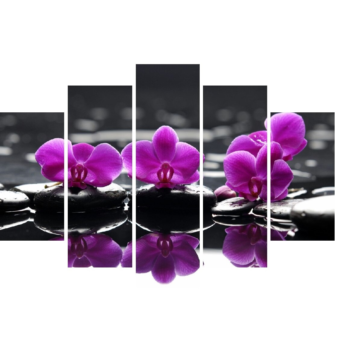 Tablou multicanvas 5 piese Flori 9, 150 x 105 cm