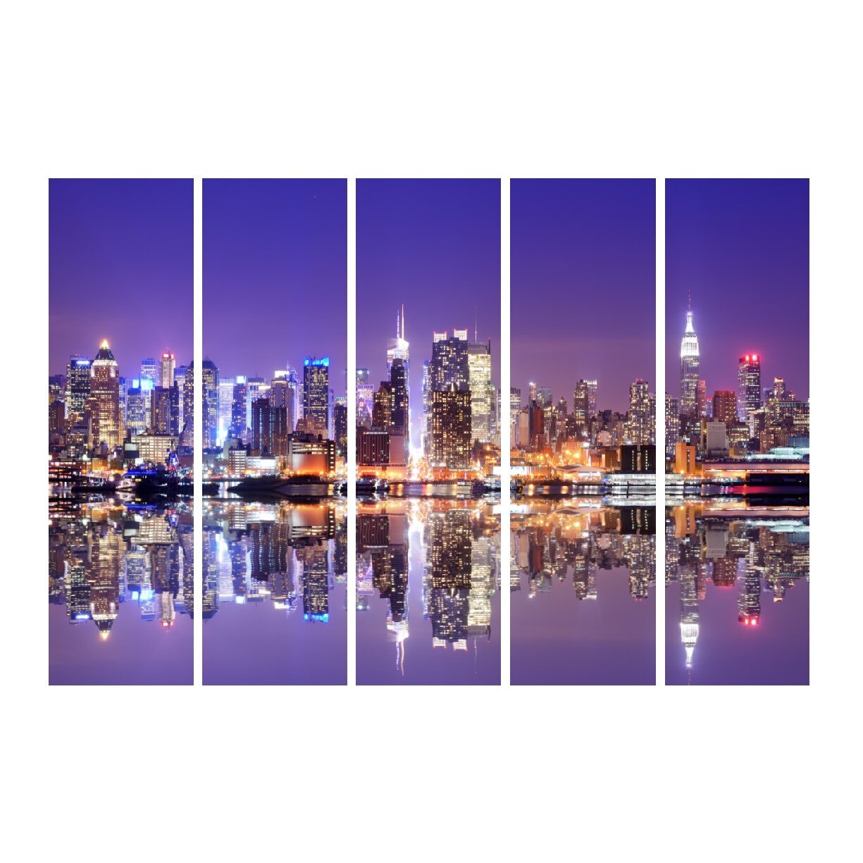 Tablou multicanvas, 5 piese, City 1, 150 x 85 cm