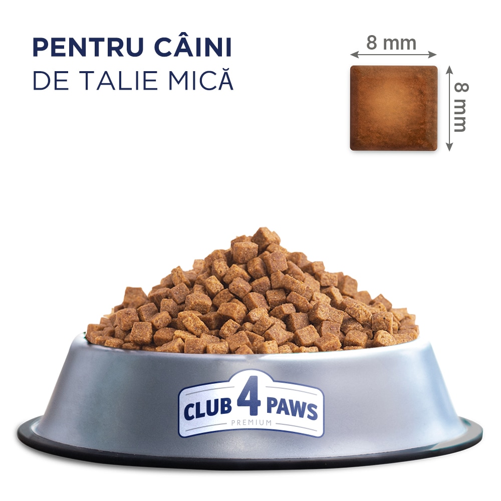 Hrana Uscata Pentru Caini Adulti De Talie Mica, Premium, Club 4 Paws ...