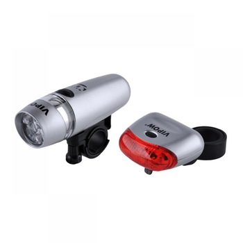Set Far si Stop pentru Bicicleta, Vipow, 5 LED-uri, Distanta 50m Set Far si Stop pentru Bicicleta, Vipow, 5 LED-uri, Distanta 50m