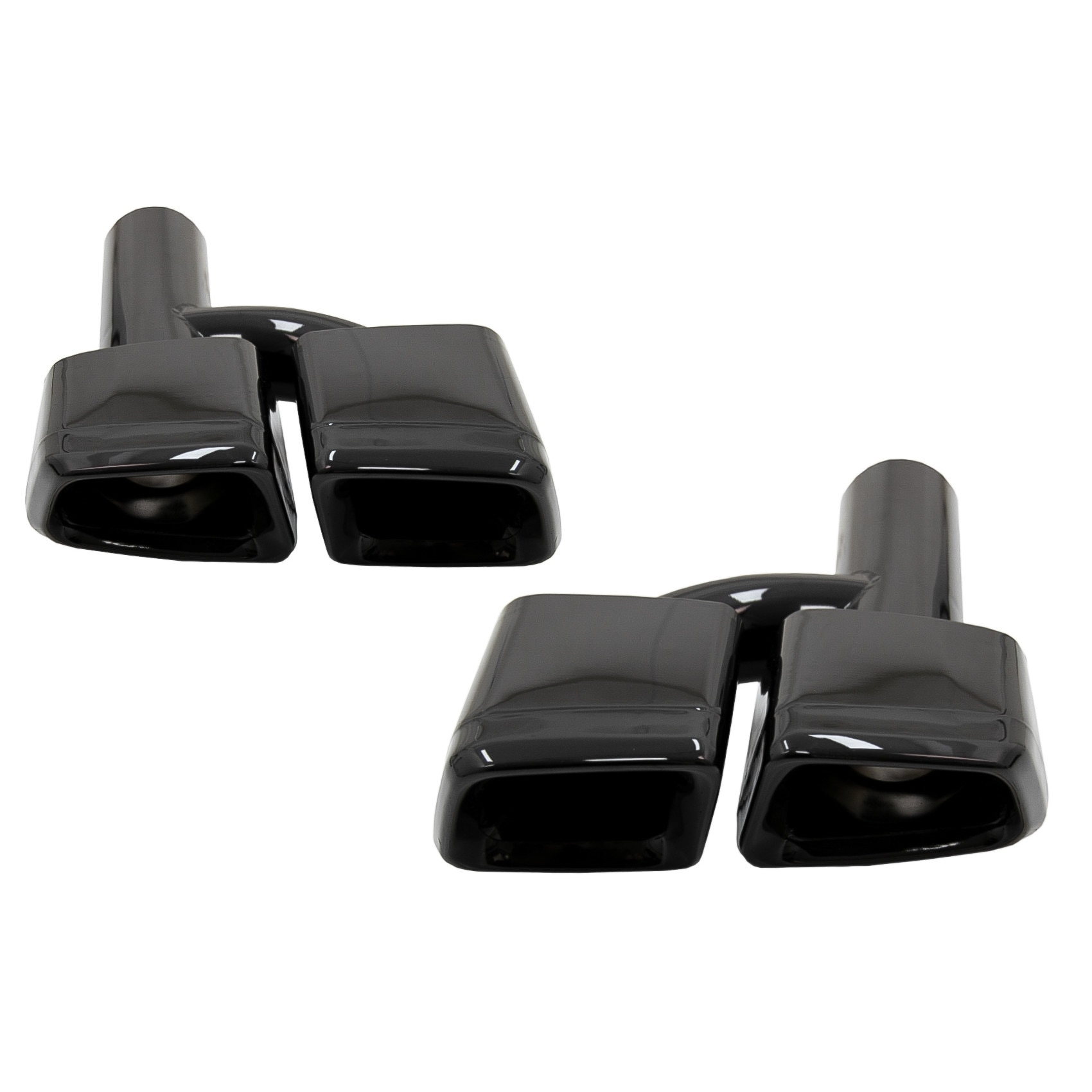 Ornamente Evacuare Toba Negre compatibil cu MERCEDES S-class E-class W221 W212 E63 S63 Design