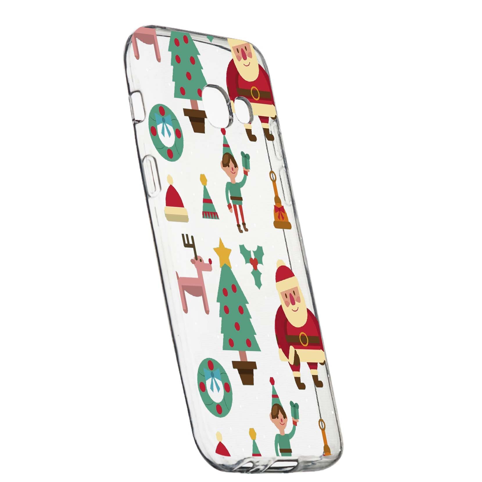 Husa de protectie Craciun, Christmas pentru Samsung Galaxy J4 Plus 2018, rezistenta la uzura, anti-alunecare, din silicon Premium, 320