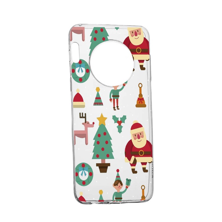 Коледен защитен калъф за Huawei Mate 30, износоустойчив, противоплъзгащ, премиум силикон, 320