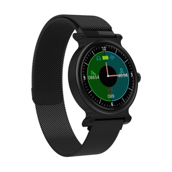 Ceas smartwatch, pedometru, elegant, ritm cardiac, puls, IP 67, curea metalica Ceas smartwatch, pedometru, elegant, ritm cardiac, puls, IP 67, curea metalica