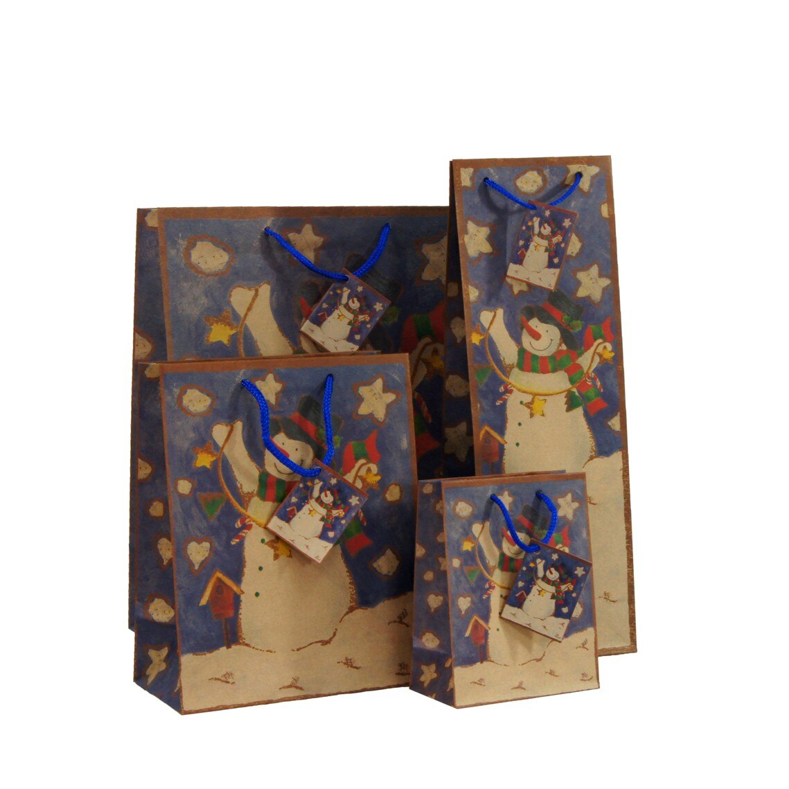 Set de 4 pungi cadou, om de zapada