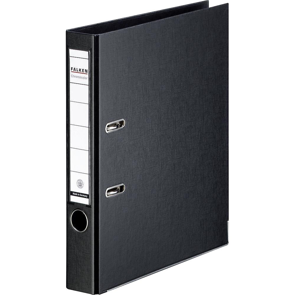 Biblioraft, Falken Chromcolor, PP exterior, PP interior, negru, A4, 210 x 297 mm