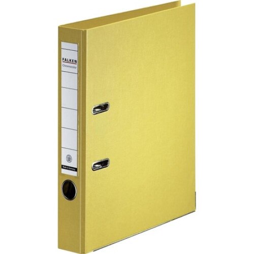 Biblioraft, Falken Chromcolor, PP exterior, PP interior, galben, A4, 210 x 297 mm