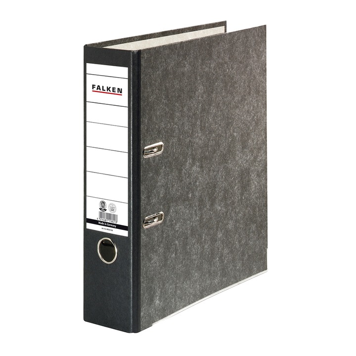 Biblioraft, Falken, cotor colorat, marmorat, negru, A4, 318 x 285 mm