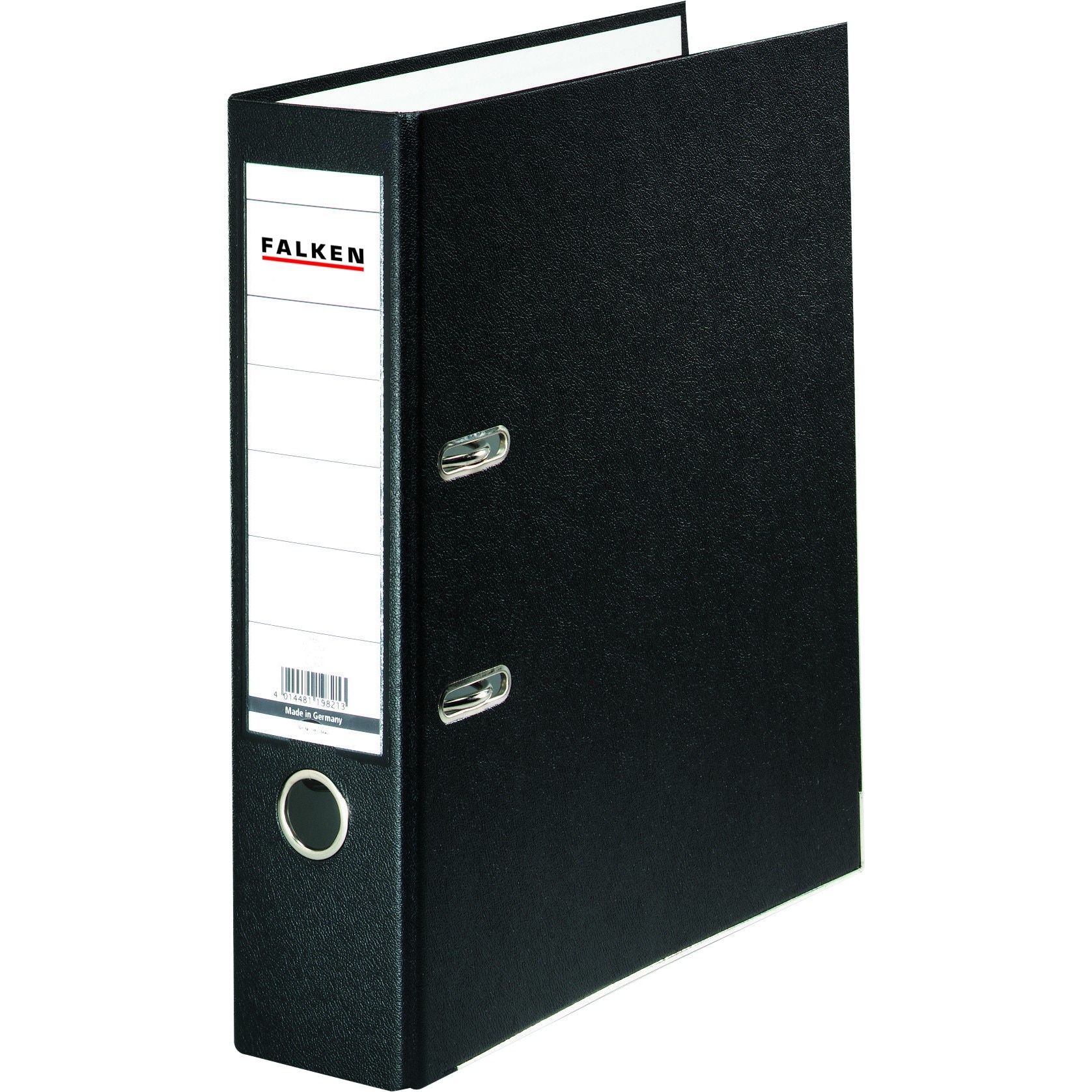 Biblioraft Falken, negru, A4, 80mm, PP exterior, carton interior